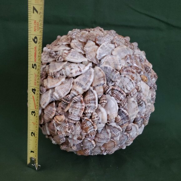 Seashell Home Decor Big Ball Sphere Sea Shell Beach Handmade - Picture 4 of 9